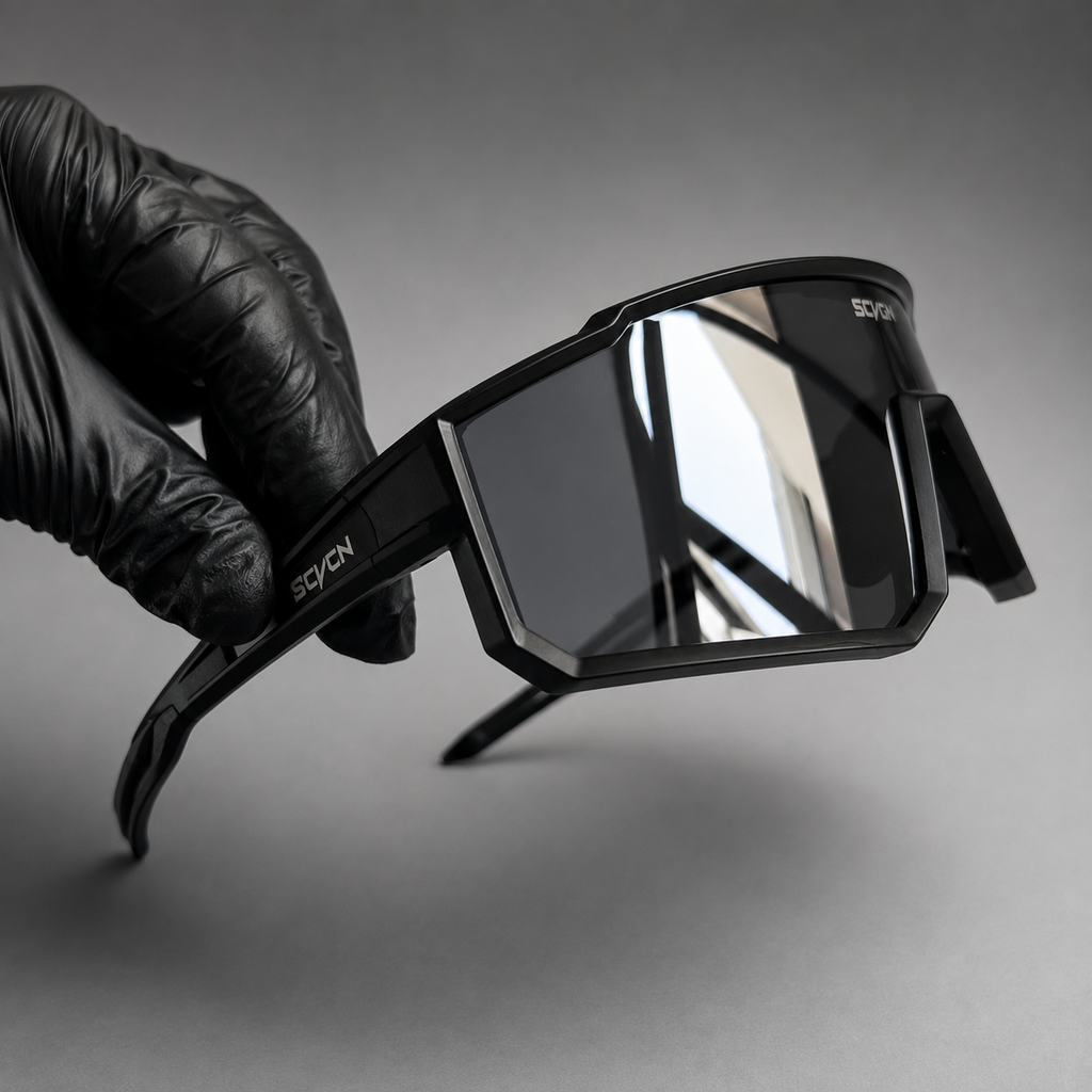 SCVCN Black Silver Mirror - vista frontal lente espejo plateado