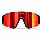 SCVCN Black Red Mirror - puente nariguera close-up negro