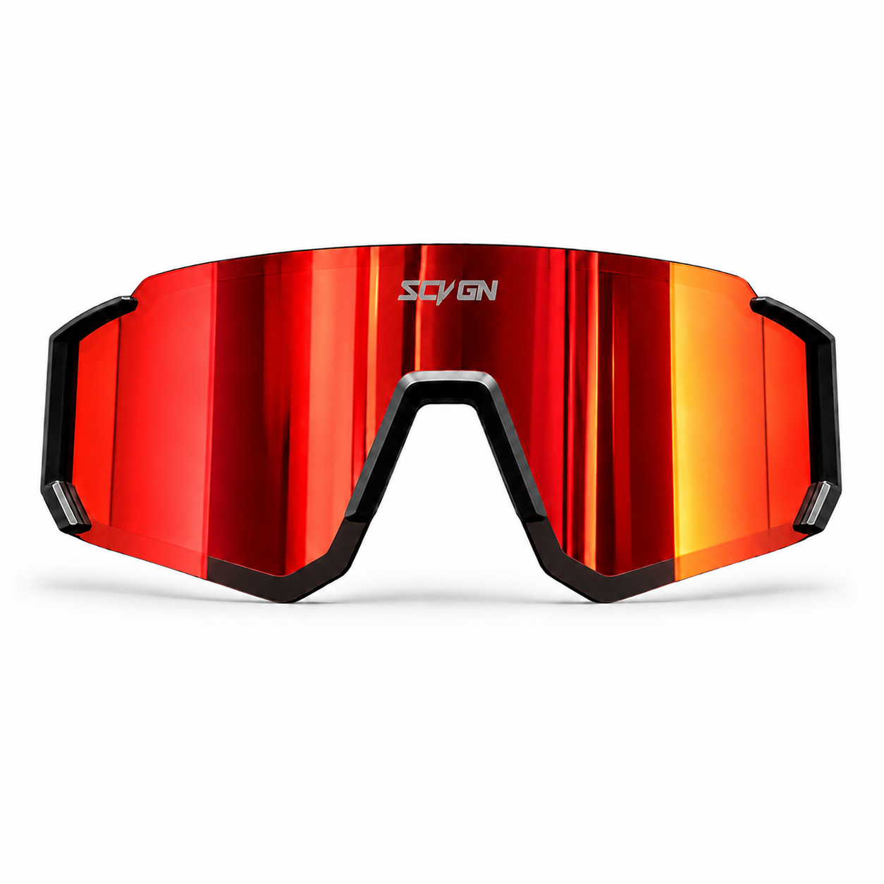 SCVCN Black Red Mirror - puente nariguera close-up negro