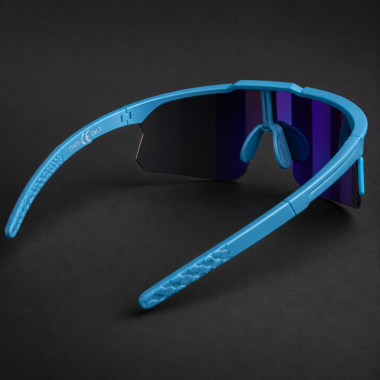 AZUL DRIFT - vista trasera con patillas