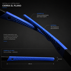 ALL BASIC Electric Blue - vista frontal visor tornasol