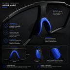 ALL BASIC Electric Blue - vista lateral patillas azul