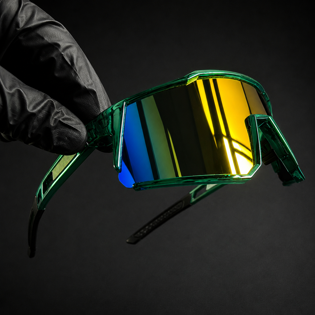 PREMIUM Jade Green Mirror - vista posterior patillas bicolor