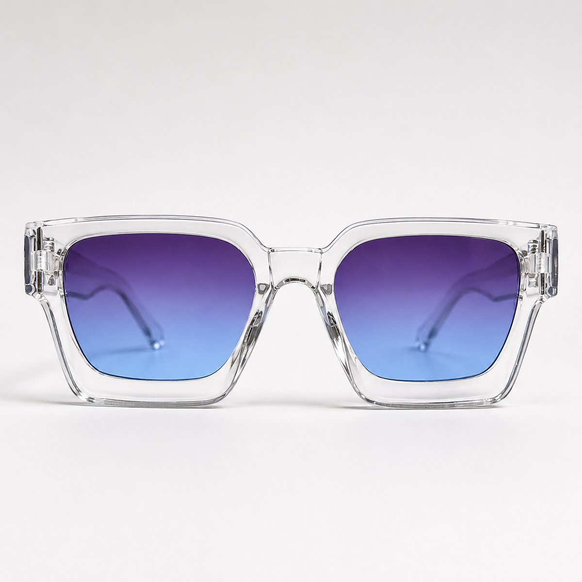 URBAN SKY - Lentes armazón negro lente degradado azul morado